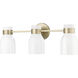 Corella 3 Light 22.4 inch Modern Gold Vanity Light Wall Light